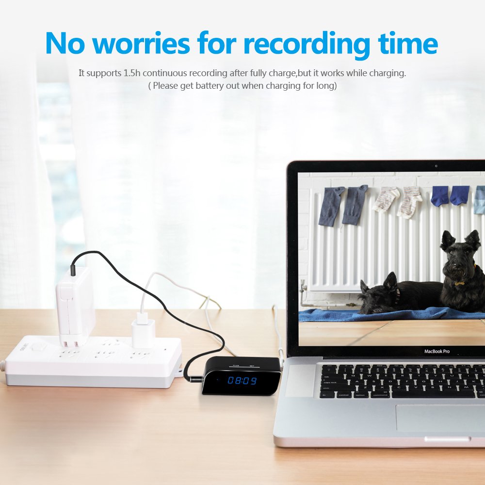 1080P WIFI Mini Camera Alarm Clock Wireless