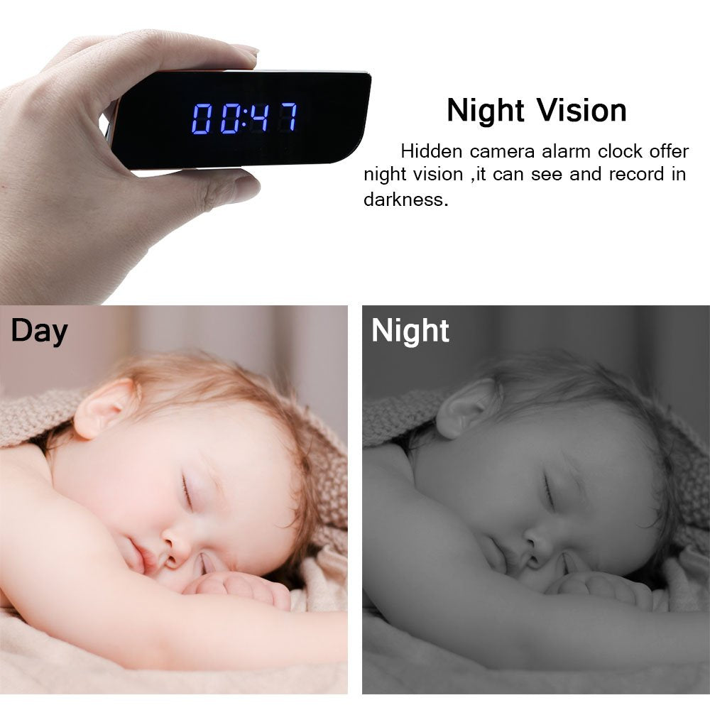 1080P WIFI Mini Camera Alarm Clock Wireless