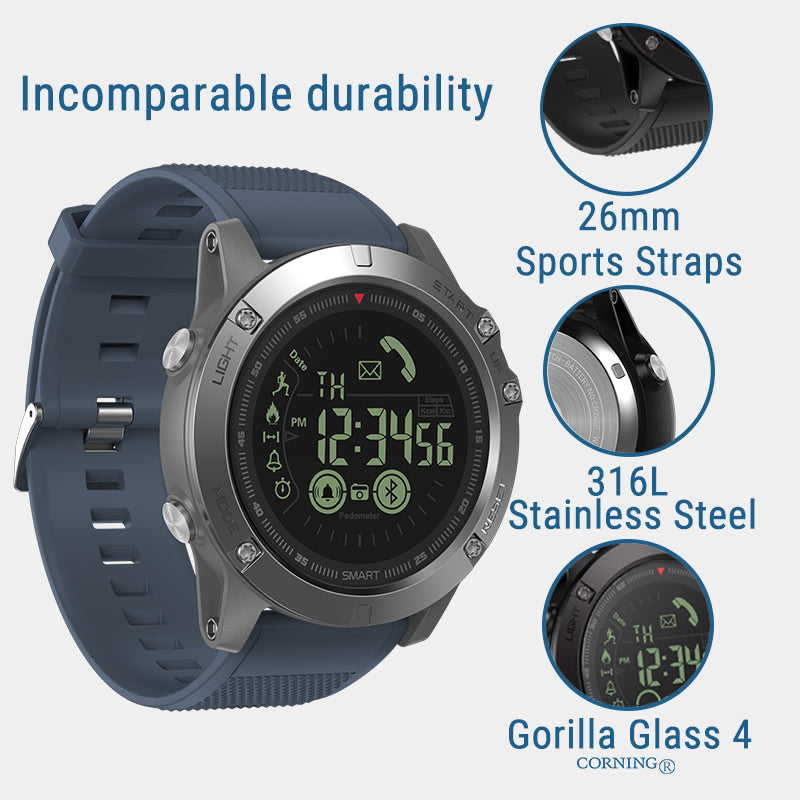 SILICONE BAND SPORTS SMART WATCH FOR IOS AND ANDROID