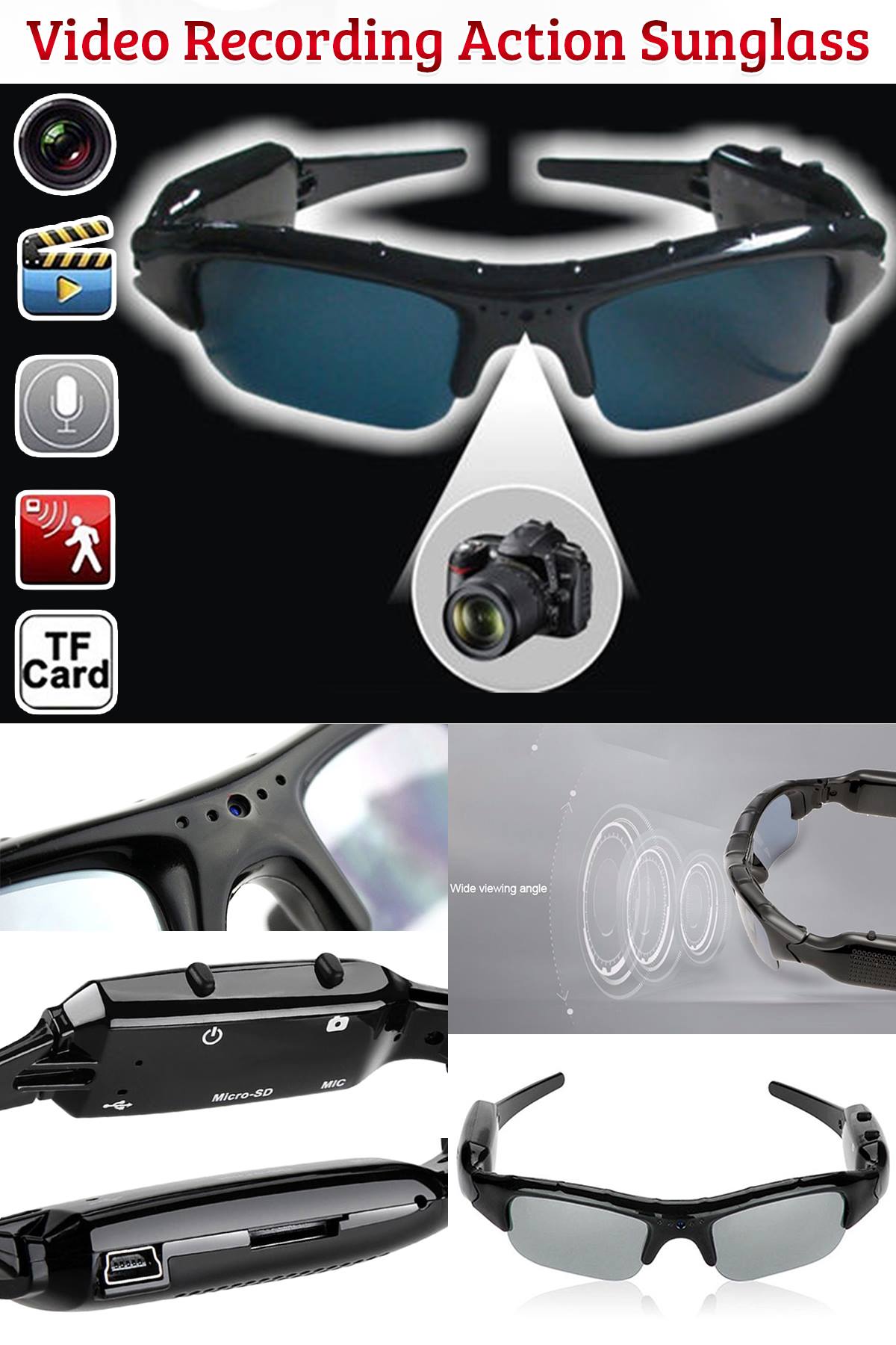 720P (HD) VIDEO RECORDING SUNGLASS ( UNISEX )