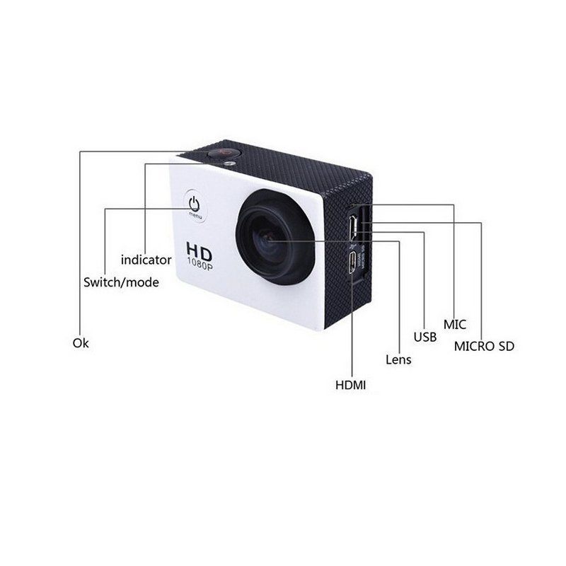 Ultra HD 1080P Waterproof Action Camcorder